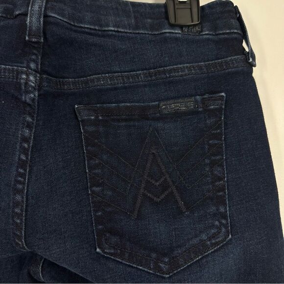 7 FOR ALL MANKIND Women’s Dark Wash Flared Denim “A” Pocket Jeans Sz 26 - Picture 4 of 10